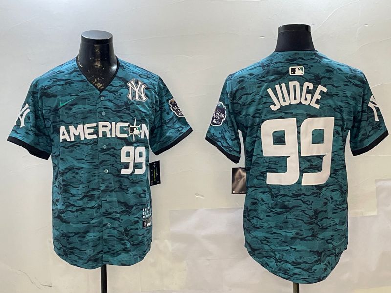 Men New York Yankees 99 Judge Blue All star 2025 Nike MLB Jersey style 3